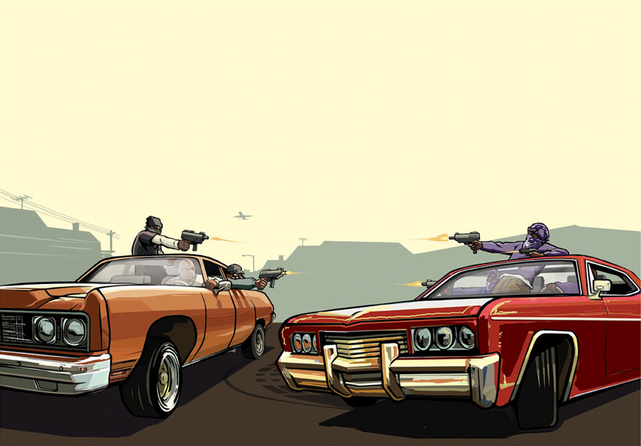 grand theft auto 5 gang wars