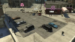 The Triangle Club car park.