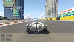 Transforming into a , with the ninth checkpoint in the distance