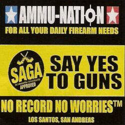 Ammu-Nation advertisement in GTA San Andreas.