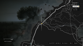 Extraction point on the map.