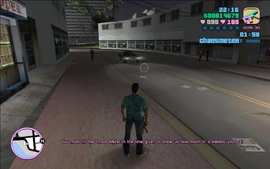 After going outside, Tommy must do as he was told; spread havoc across Vice City.
