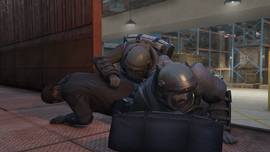 The interior of the boxcar, as seen at the end of the mission The Paleto Score.