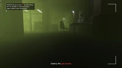 Destroy the gas pumps by detonating the RC Bandito to extract the nerve agent inside Project Breakaway.