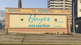 HayesAutoRepairShop-Side-GTAV.jpg (43 KB) Side view of the shop in Del Perro.