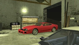 They park the car in the garage.