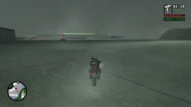 Chasing the van.