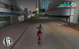 Tommy chasing the Haitian gangster.