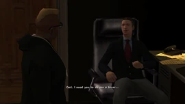 After finishing talking on the radio, Toreno tells Carl to do him a favor.