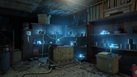 Omega's garage interior.