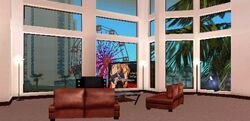 The living room view.