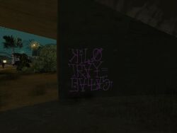 Dark green graffiti Los Santos Vagos (SprayTag7) [18665] - object