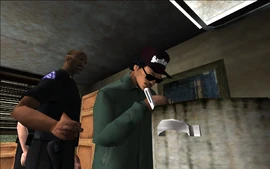 Ryder smells the drugs he's cooking.