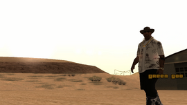 A fat Carl arrives at the Verdant Meadows Airfield.