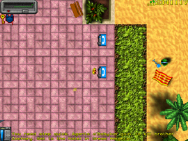 Brother Marcus informs the protagonist of the "Agents o'Babylon"'s plan to kill Brother Zachary. He gives the protagonist 100 seconds to get to the building in South Greek Heights where the hitmen are located.