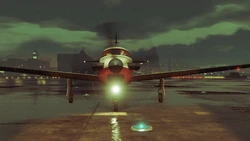 The Velum is entering the hanger.