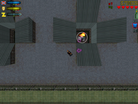 Throwing Molotovs at the second turbine.