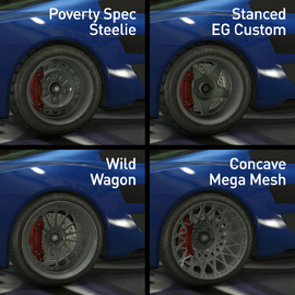10F's rear brake caliper misalignment with several Street wheels.