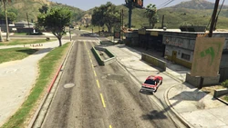 The narrower path on the right represents the first green zone