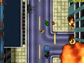 The precinct blows up, killing the police chief inside.