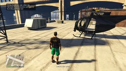 During the job, you can collect the helicopter from this location and use it to fly to the penthouse roof.