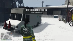 The player disguised as a  officer
