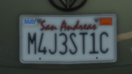 Custom Plate GTAO M4J3ST1C