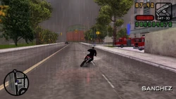 Arriving at the fire station in Belleville Park.