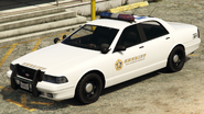 spotlights of the Sheriff Cruiser.