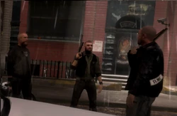 Terry with Billy and Johnny in an early screenshot.