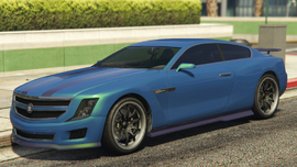 The Business DLC Saloon Modded 2 Alpha in Grand Theft Auto V. (Rear quarter view)