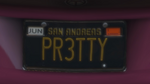 Custom Plate GTAO PR3TTY