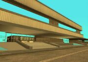 The front terminal of the FIA in GTA San Andreas. The interior can be seen through the bottom floor windows