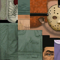 Textures for Hilary's bank job outfit.