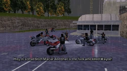 Wayne's gang recognizes both Toni and Maria.