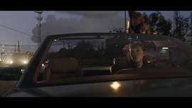 An interior shot of the convertible in the second trailer.