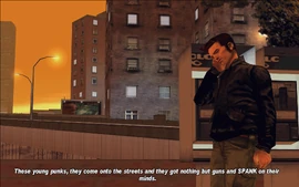 D-Ice tells Claude that another gang is disrespecting the Red Jacks and bringing a bad name on the streets that the Red Jacks roam on. D-Ice says that the gang members have nothing but guns and SPANK on their minds.