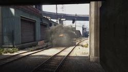 Transporter blown up