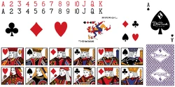 Graphics of playing cards from the Diamond Casino.