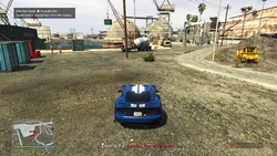 Use the  to push the construction equipment into the ocean