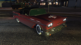 The Phantom Car in game (Rear quarter view).