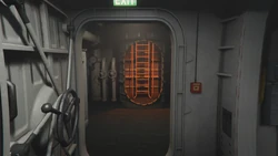 Forward hatch exit, main deck