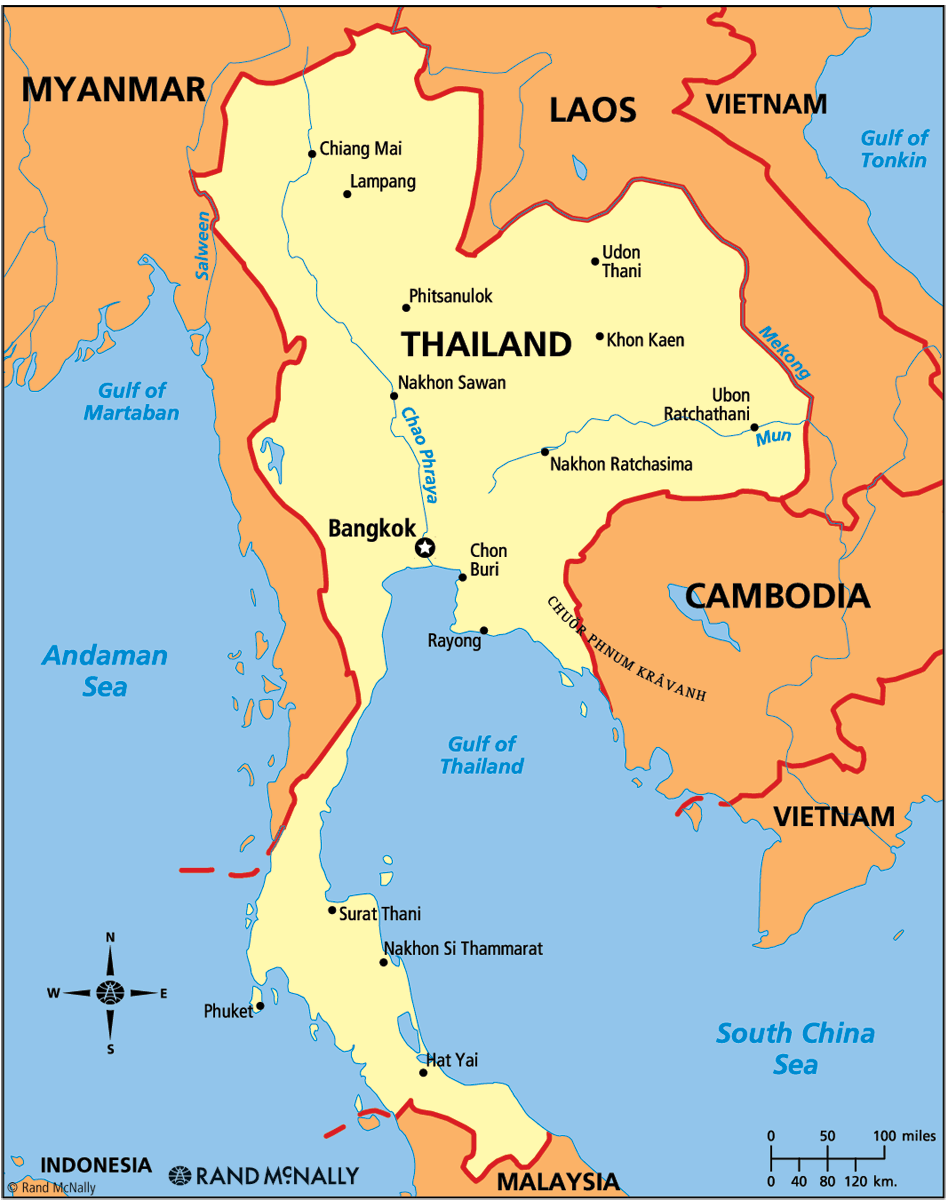 Таиланд карта