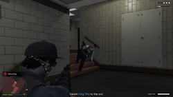 Escort King Tiny to the exit.