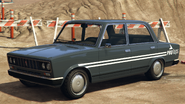 A Cheburek with a Prolaps livery in Grand Theft Auto Online. (Rear quarter view)