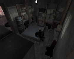 The store room (first floor), where the player saves their game.