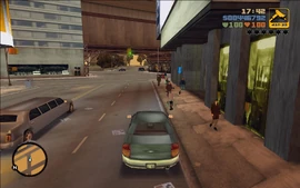 Claude arriving at the location of the second briefcase.