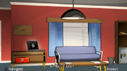 The interior of the safehouse.