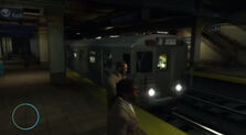 Subway aproacing easton station