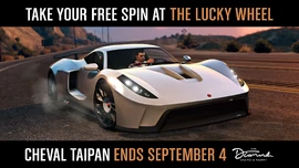 Lucky Wheel advertisement.